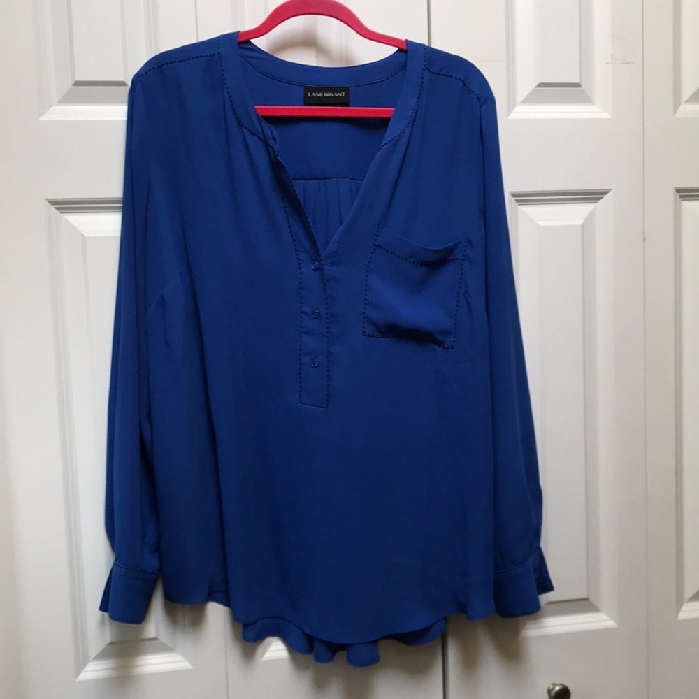 Lane Bryant beautiful blue tunic EUC 18/20